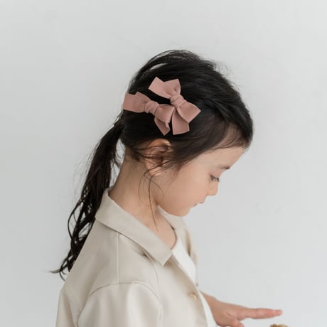 Suede ribbon pin 2 pc set / M size