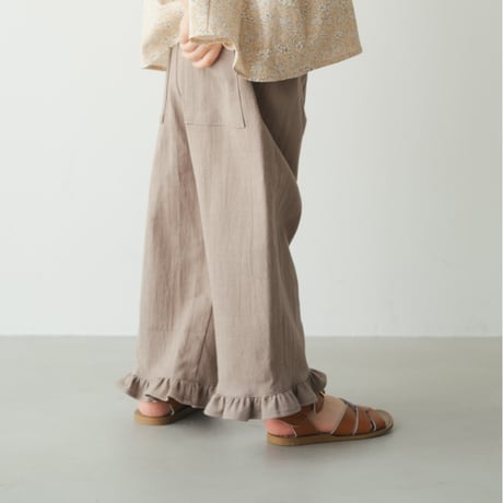 Frill sabrina pants / moca
