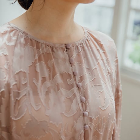 ladies Docking dress / dusty pink flower