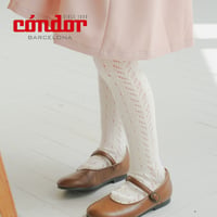 condor /  Perle openwork tights with front dots and side spikes 2565-1