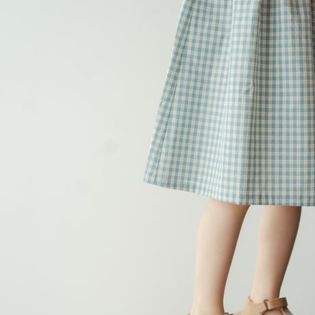 Dorothy dress / Letter check - Sky