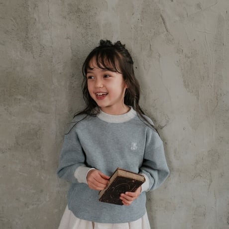 kids Waffle sweat / blue milk