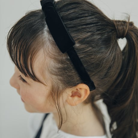 Ribbon head band / black