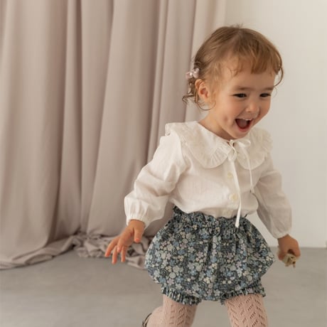 Pumpkin pants / winter navy flower