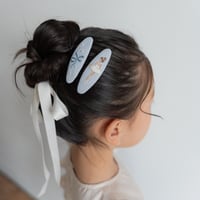Ballerina hair pin 2pc set / ice blue