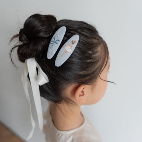Ballerina hair pin 2pc set / ice blue