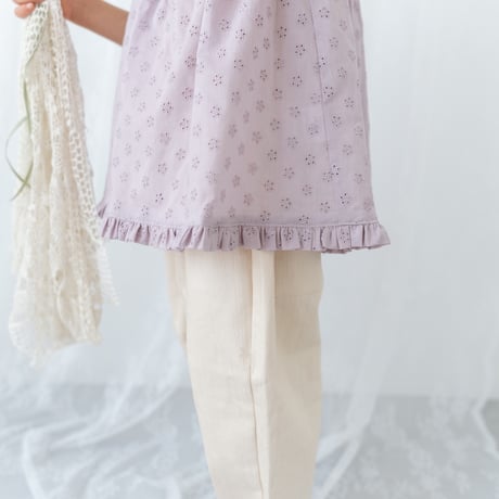 Moon tunic / dusty lilac lace