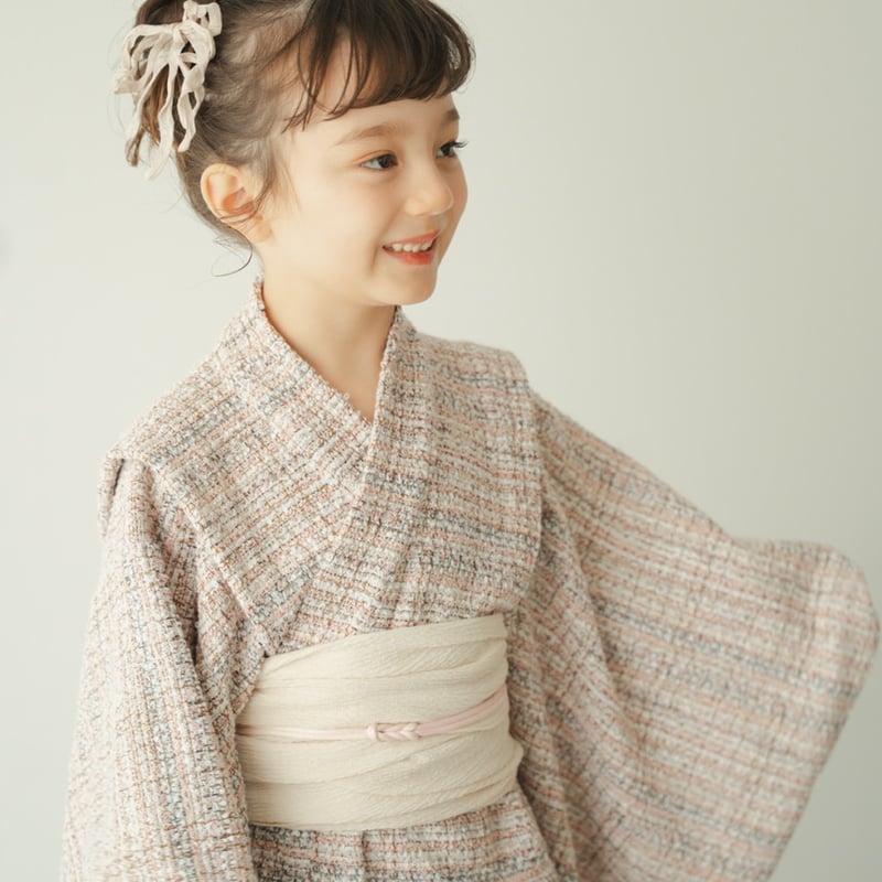 Yukata / Summer tweed - Pink | june -little clo