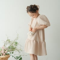 kids Back ribbon dress / baby pink