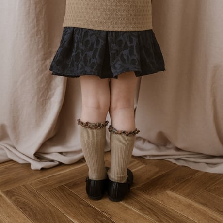 kids Gather skirt / navy flower