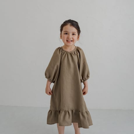 kids Summer dress / Sand brown