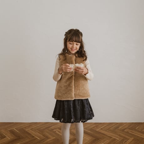 kids Gather skirt / navy flower