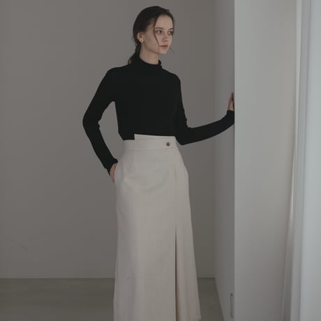 ladies Grace straight skirt / milk tweed