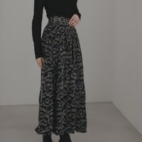 ladies Maison Flare skirt / navy jacquard