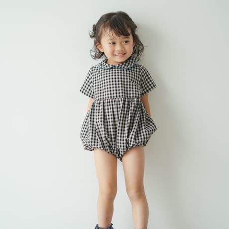Charlie rompers / Letter check-Shadow
