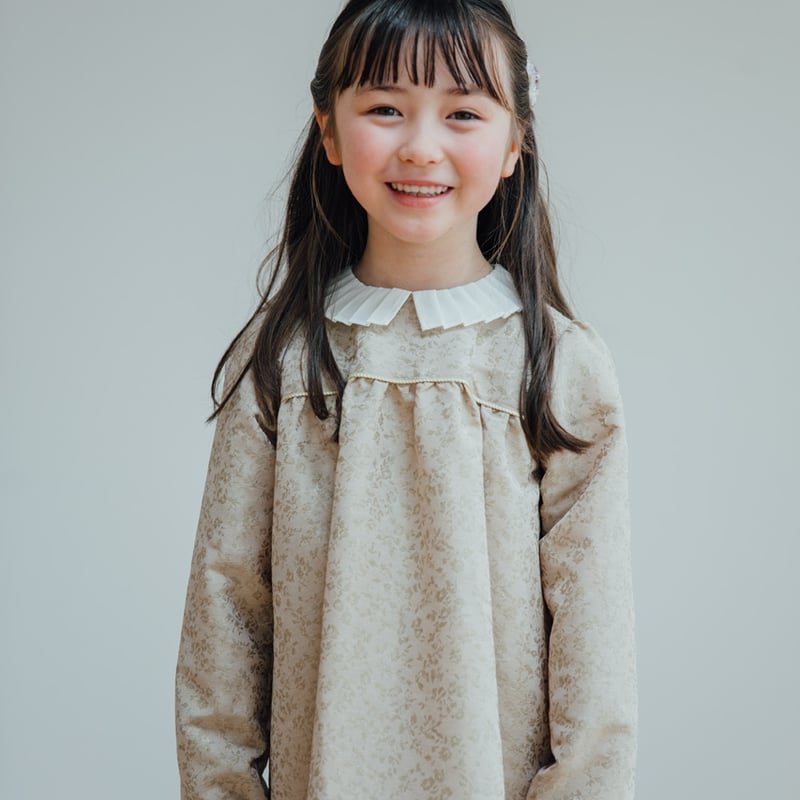 ワンピース june little closet Petal beige flower キッズ服(100cm~) june-littlecloset Petal / beige flower
