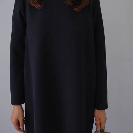 ladies Ceremony double flare dress / navy