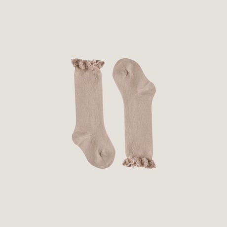 condor / Knee socks with lace edging cuff 2409-2