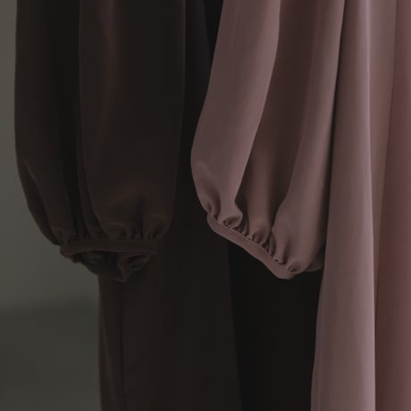 ladies Puff sleeve dress / baked pink