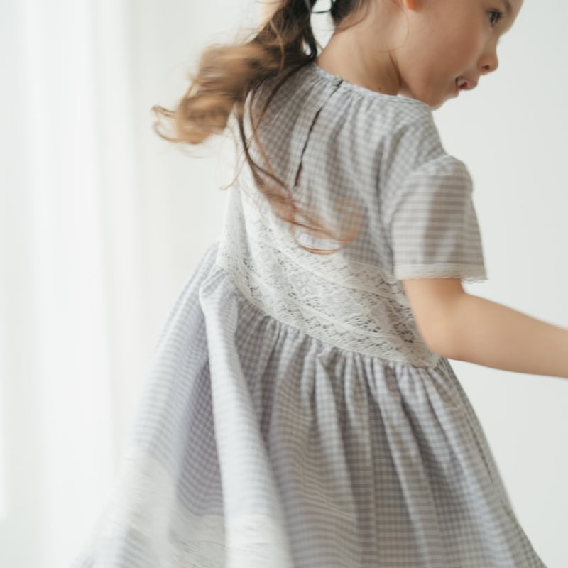 Kouglof dress / Grey gingham | june -little clo