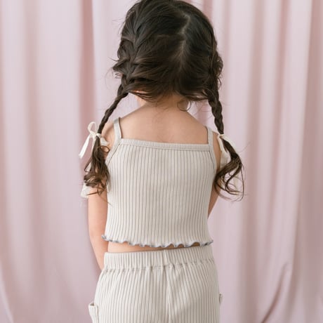 Rib mellow camisole / beige