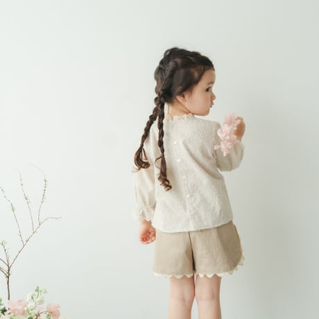 Balloon blouse / Powder petal