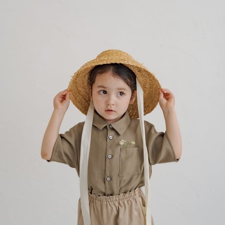 kids Summer shirt / Sand brown