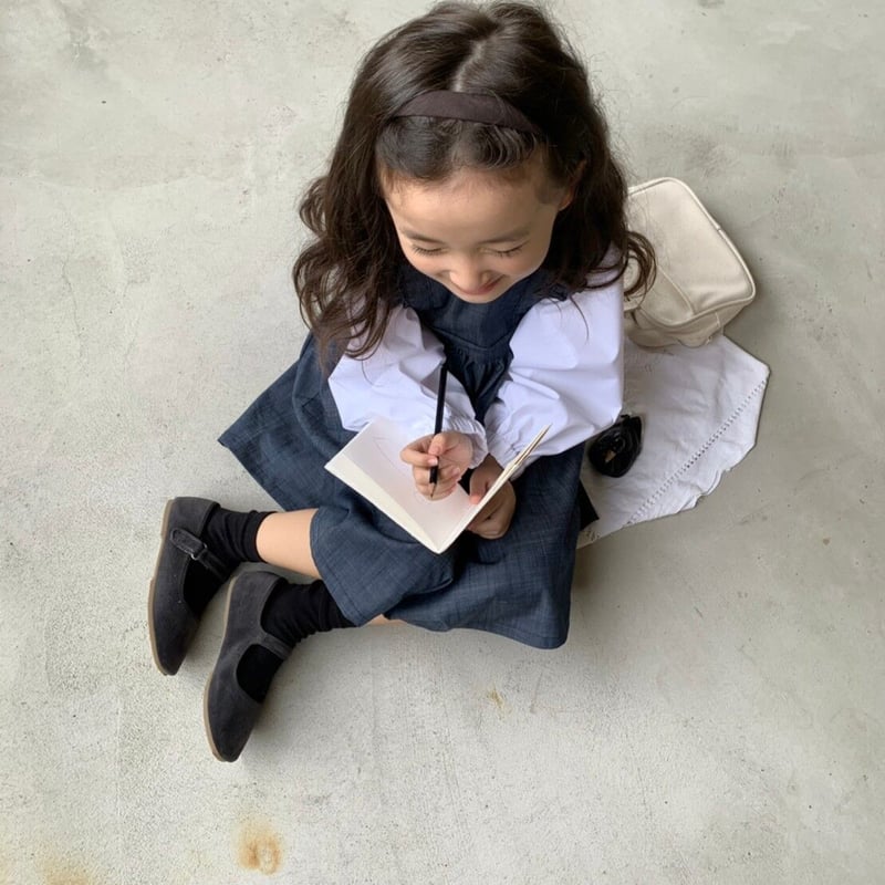 ＊新品タグ付き＊june little closet＊ワンピース Petal / classic navy | june -little closet-