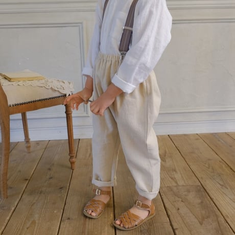 Stand collar shirt / white