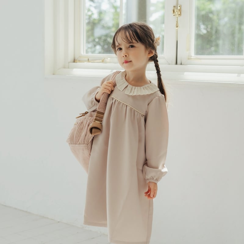 【美品】June little closet ペタル　セレモニー　ワンピース Petal / milk beige | june -little closet-