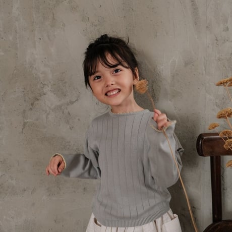Frill knit tops / mint