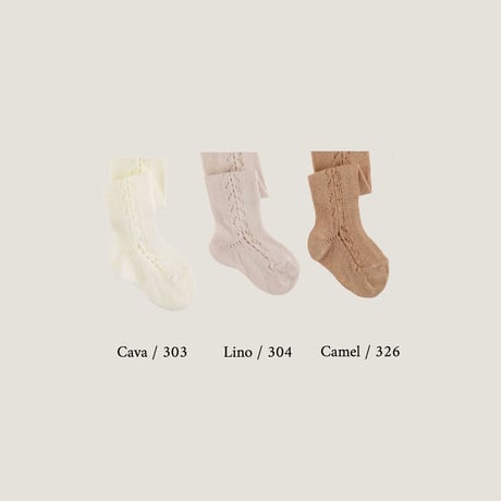 condor / Side openwork knee socks 2592-2