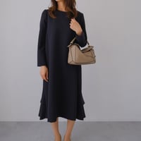 ladies Ceremony double flare dress / navy