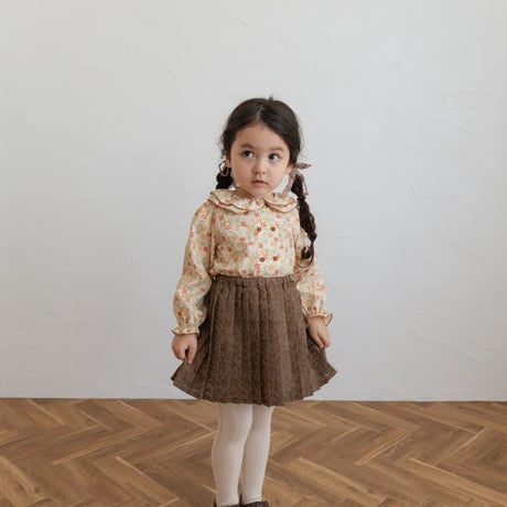 Pleats skirt / brown