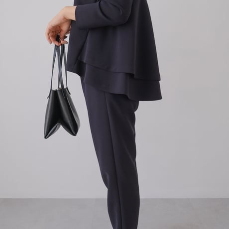ladies Ceremony double flare blouse / navy