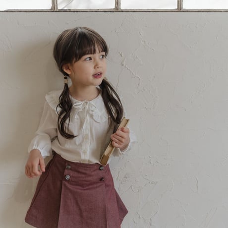 Ribbon blouse / white