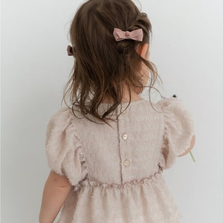 Suede ribbon pin 2 pc set / S size