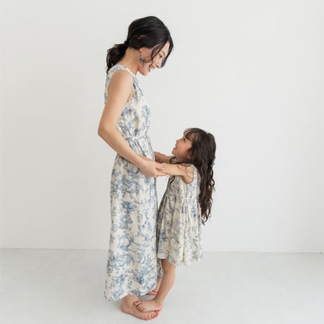 Lala dress / toile de jouy - vanilla