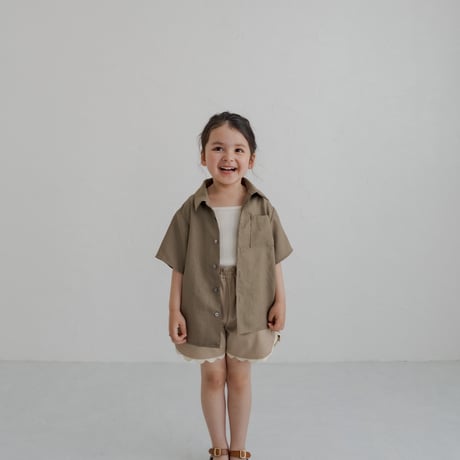 kids Summer shirt / Sand brown