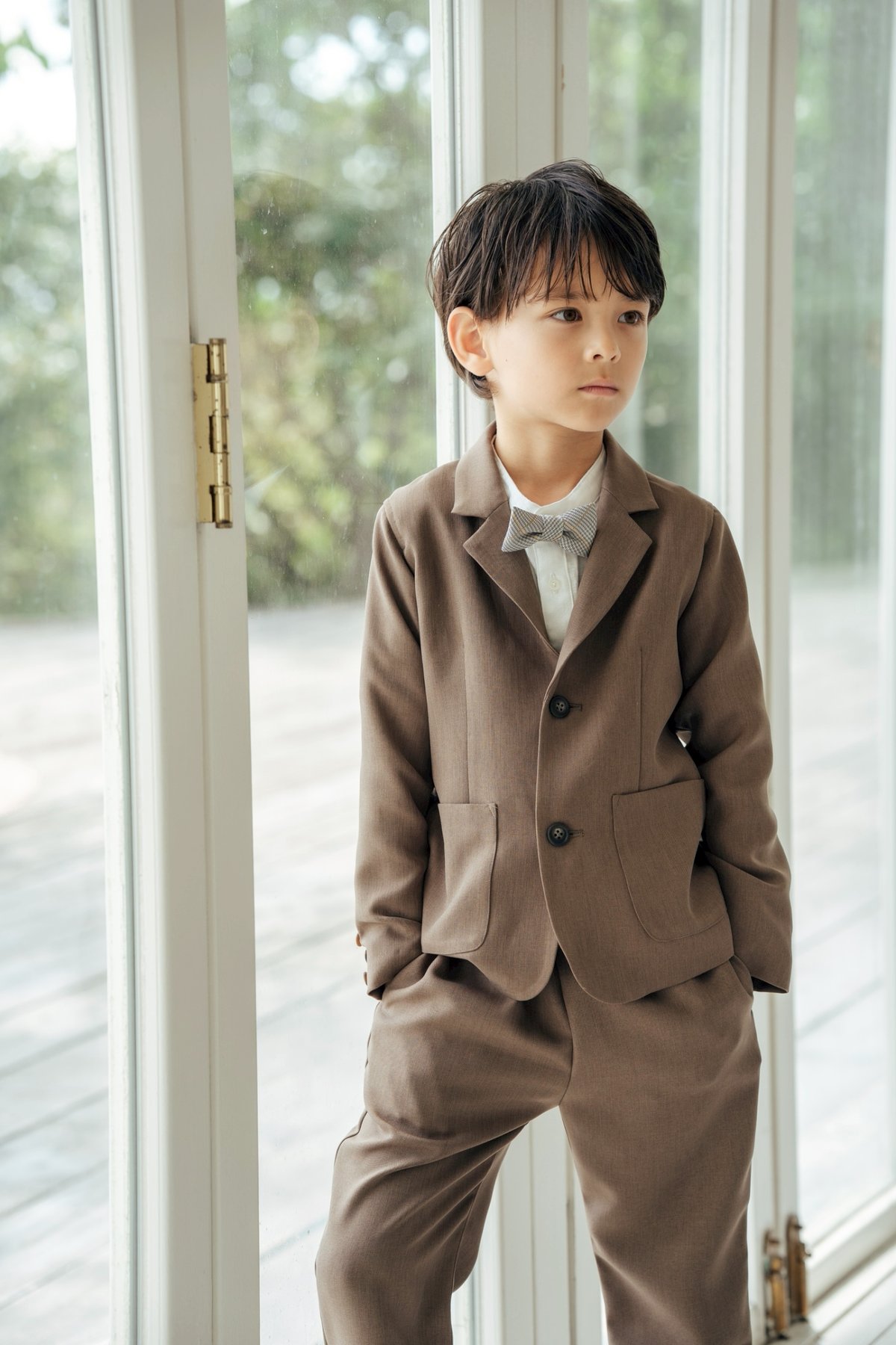 Tailored jacket / milk cocoa | june -little clo