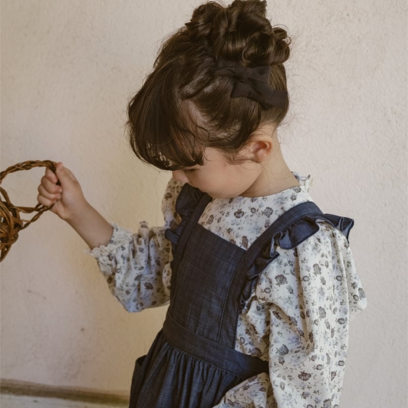 june little closet
ベージュ フリル襟 ワンピース Apron dress / denim | june -little closet-