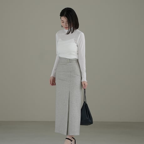 ladies Grace straight skirt / grey tweed