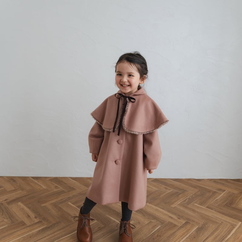 Doll cape coat / old rose | june -little closet-