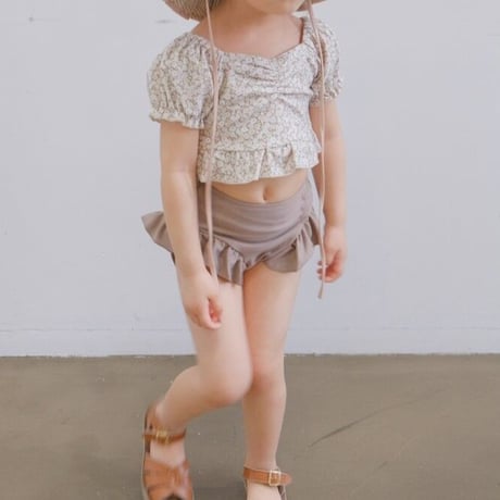 Swim wear - Frill / earth flower