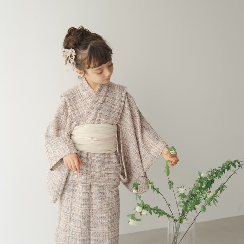 Yukata / Summer tweed - Pink | june -little clo