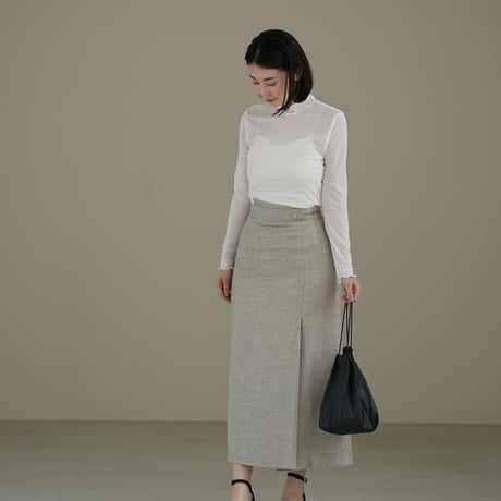 ladies Grace straight skirt / grey tweed
