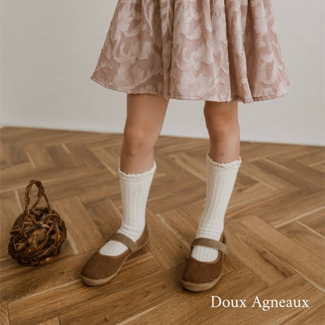 Collegien / Hermine - Chaussettes cachemire et laine avec dentelle