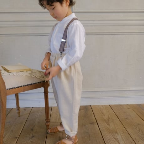 Stand collar shirt / white
