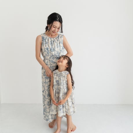 Lala dress / toile de jouy - vanilla