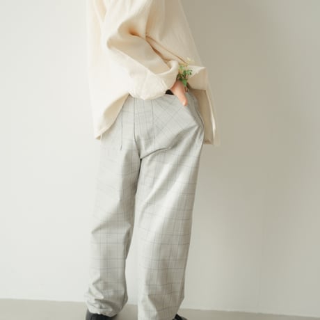 Sarrouel pants / Quiet gray check